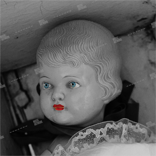 Album cover showing the head of a doll