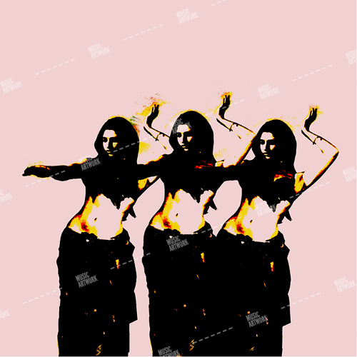 album cover art with three oriental dancers
