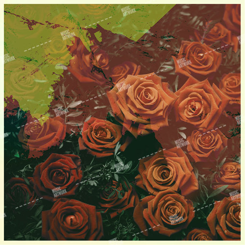 album art with roses