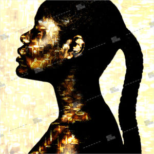 artwork with black girl