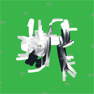artwork on green background