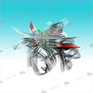 album art with abstract lines