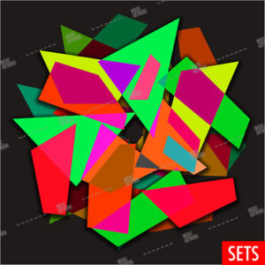 album artwork with shapes