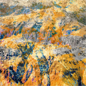 album artwork with mountains