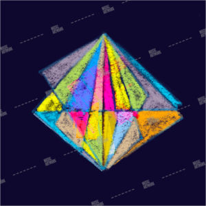album artwork with diamond