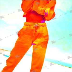 artwork with girl in orange clothes