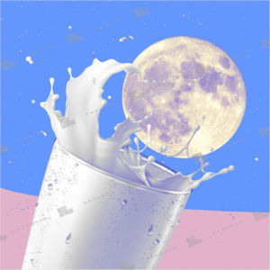 artwork with milk