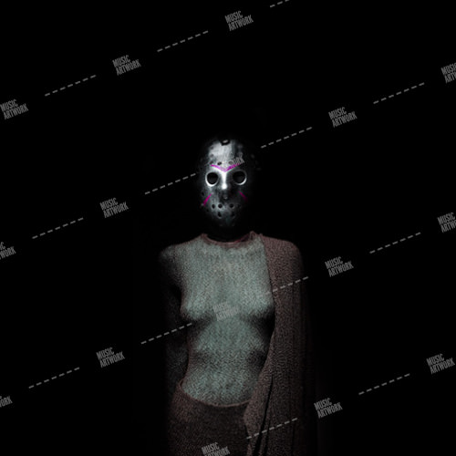 dark image showing girl with iron mask