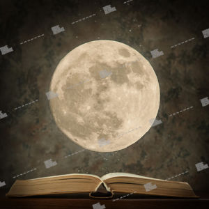 moon and book