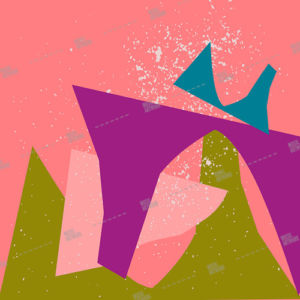 shapes on pink background