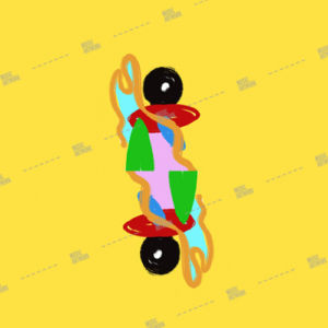 colors on yellow background