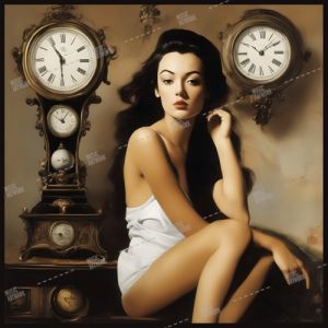 girl and clocks