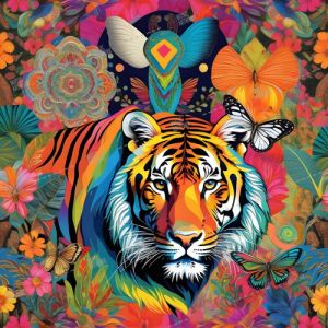 tiger vibrant colours