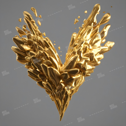 golden flying heart