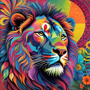 lion art colors