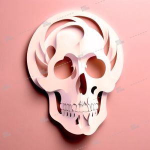 skull made of paper