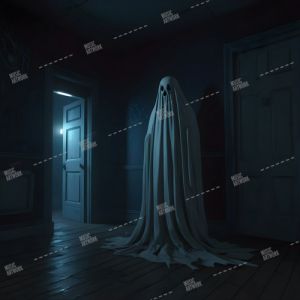 ghost in dark room