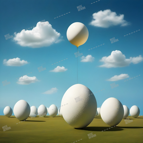 surreal eggs landscape