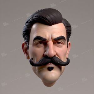 head of a man with mustache